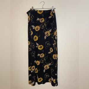Vintage 90s Coldwater Creek skirt | midi | floral print | size Large
